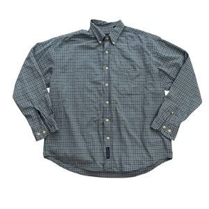 American Eagle Outfitters Plaid Button Downā Shirt Long Sleeve Green Mens Large
